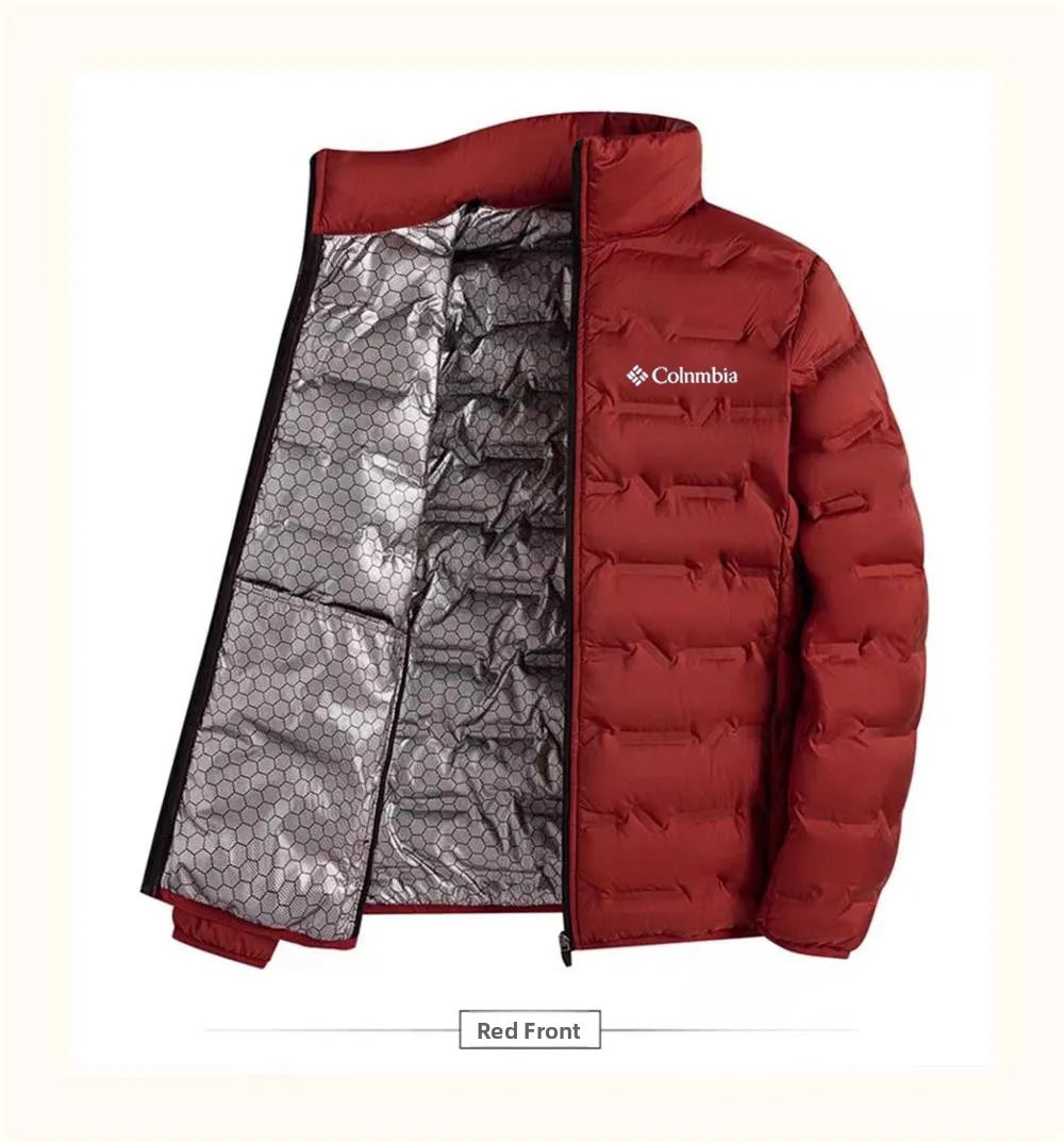 Men's Lightweight Padded Jacket Graphene White Duck down Thickened Warm Cold Resistant Casual Outerwear Outdoor Sports Coat