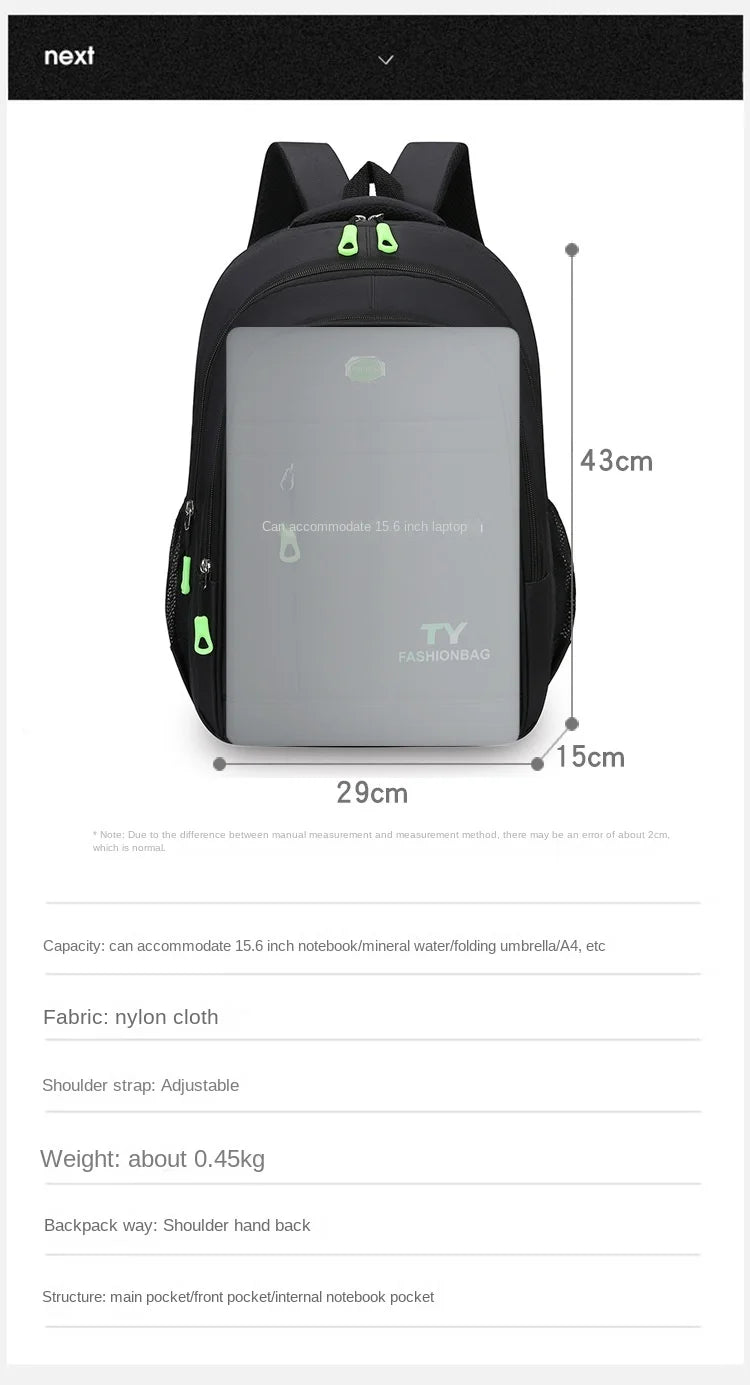 School Bag For Boys, Middle School Students, High School Students, Elementary School Students Double Shoulder Bags On Sale