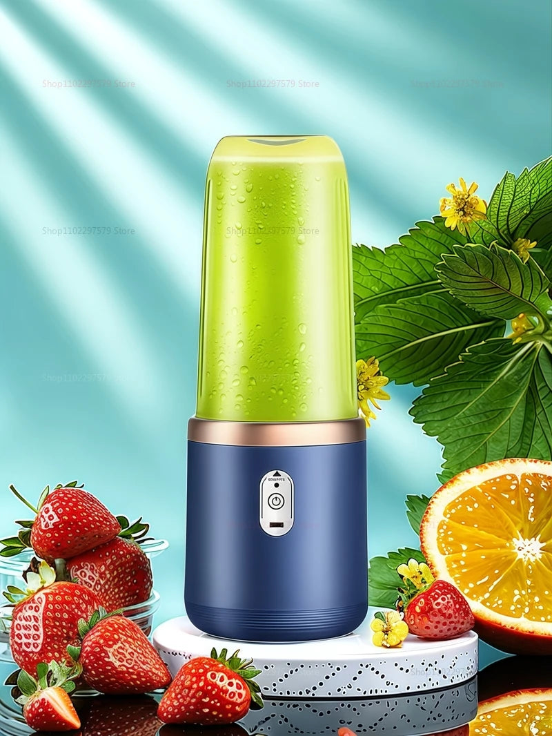 Portable Juicer Cup Smoothie Blender 6 Blade Blender Bottle Household Fruit Juicer Cup USB Rechargeable Juicer Kitchen Tool