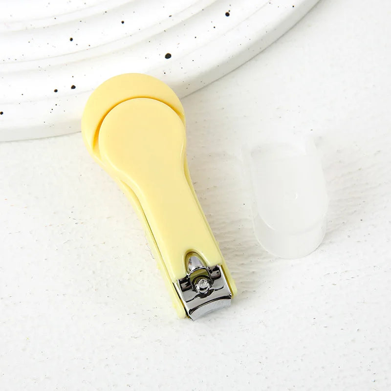 Nail Clipper Anti-Splash Portable 1pc Stainless Steel Cute Macaron Colors Compact Design Home Travel Manicure Nail Tools