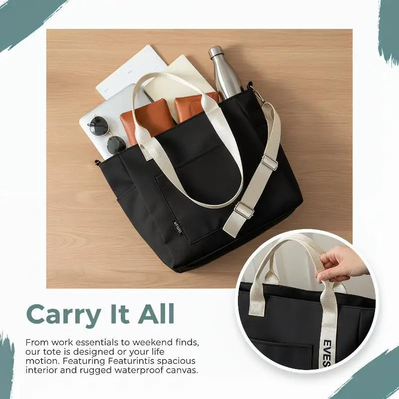 New Casual Tote Large Capacity Shoulder Bag Nylon Waterproof Canvas Handbag Simple Fashion Messenger Bags For Schoolgirl