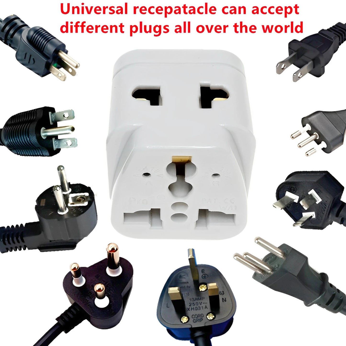 Travel Adapter US AU UK EU Japan Mulit Plug Socket With Voltage Indicator WONPRO-WAT World Smallest