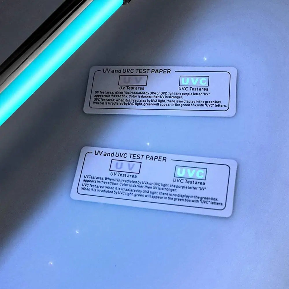 5 Pcs UVA UVC Test Cards White Light Ultra-violet Test Cards Light Wavelength Indicator Cards UV Intensity Tester Accessories