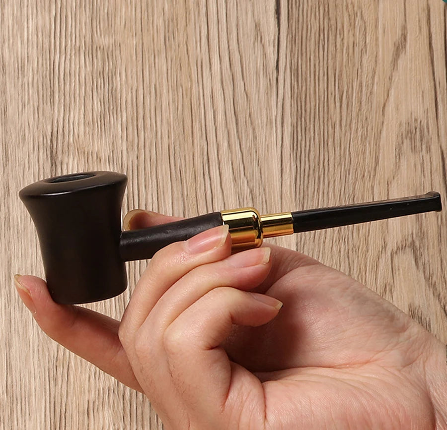 Flame Lover Handmade Fagus Sylvatica Tobacco Smoking Pipe Natural Wood Straight Wooden Pipe Smoke Cigarette Accessories Gift