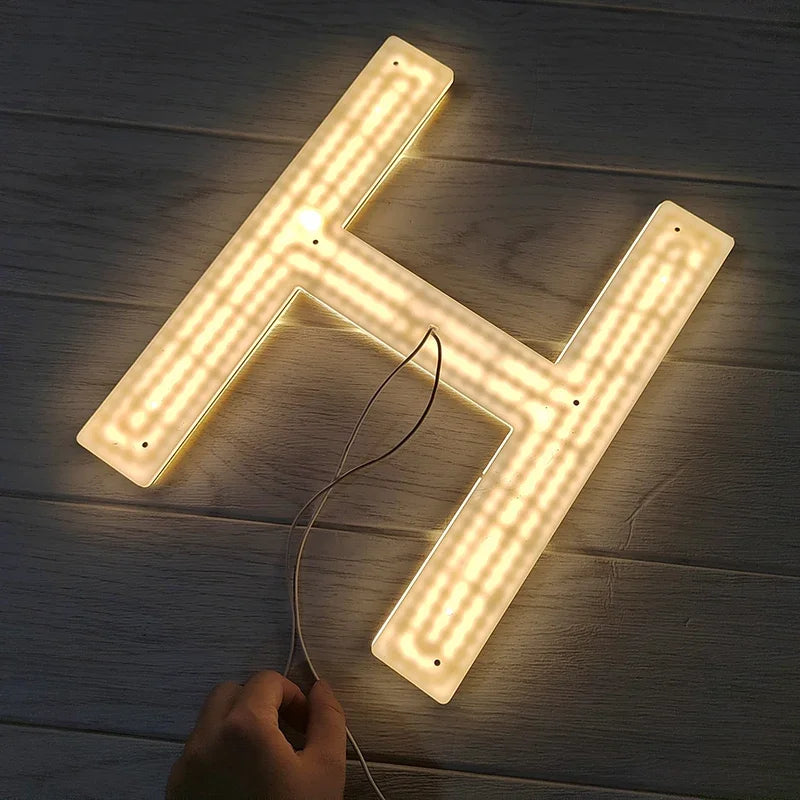 Custom LED House Number Outdoor Waterproof 3D Acrylic Illuminated House Sign Modern Residential Door Plates Lighted House Number