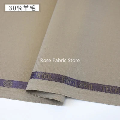 1 Meter 30% Woolen Twill Suit Fabrics Worsted Spring Summer High End Fabric Sewing Blazer Suit Handcrafts Anti Wrinkle Serge