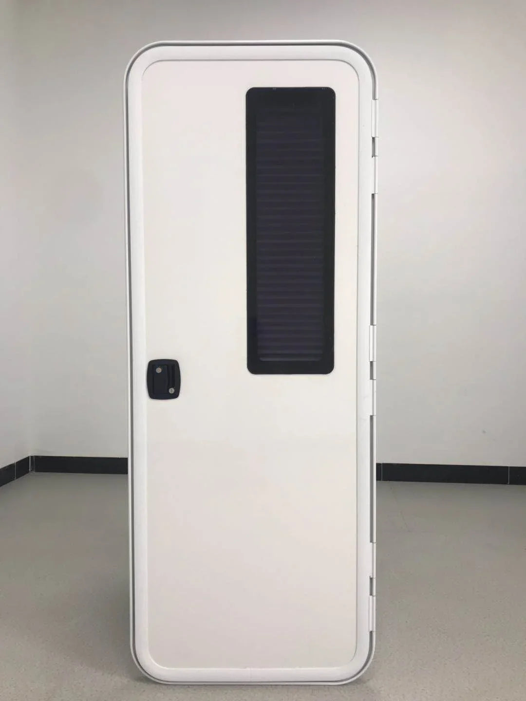 Rv and Motorhome Parts White Wholesale America Style Aluminum Alloy Rv Door with Door Stopper and Rubber Trim