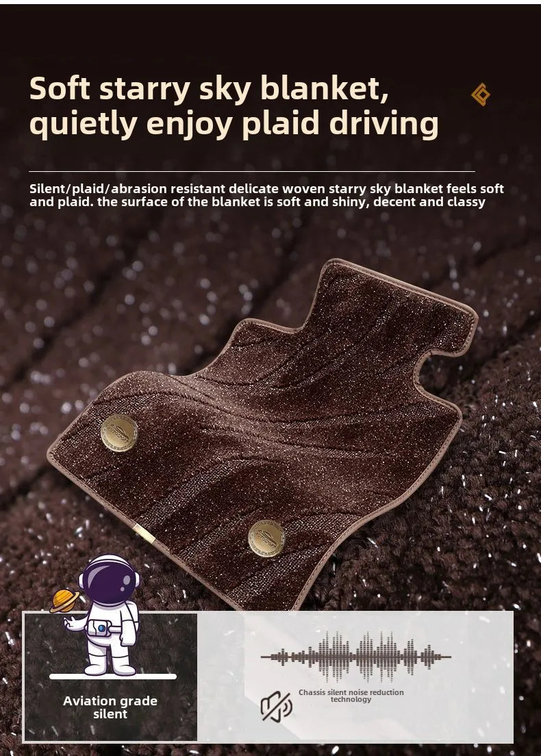 Customized car specific foot mats, double layered carpets for all models, new starry sky carpet accessories