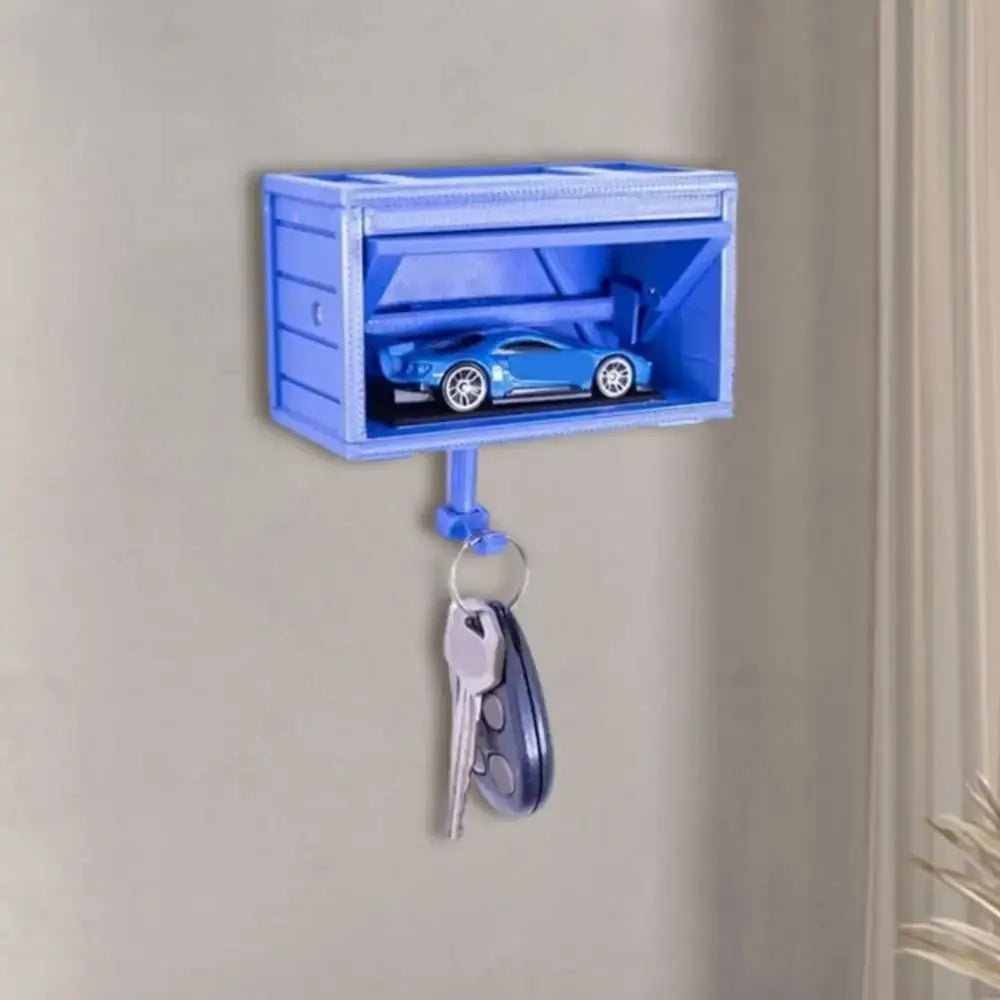 Open Garage Door Design Modern Key Holder Decorative Wall Mount Stylish Key Organizer Engaging Ornament Space-Saving