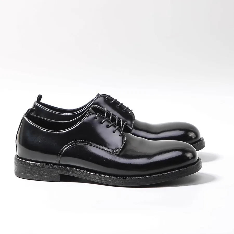 Men's Luxury Horsehide Oxford Shoes - Handcrafted Goodyear Welt Dress Shoes for Business/Wedding, Premium Formal Leather Shoes w