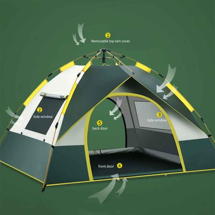 Instant Tent,Instant Pop Up Tents,Easy and Quick Setup Camping Tent,Windproof Waterproof with Rainfly for Outdoor Camping/Hiking