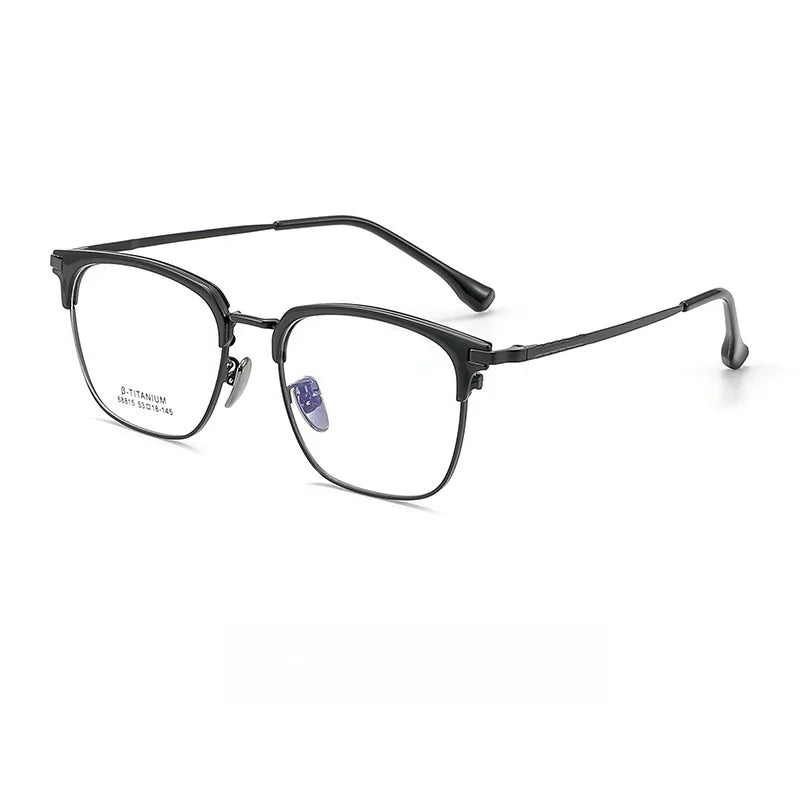 Metal Glasses Frames Business Retro Square Men's Frames Ultra-light And Versatile Optical Prescription Frames For Men 68815L