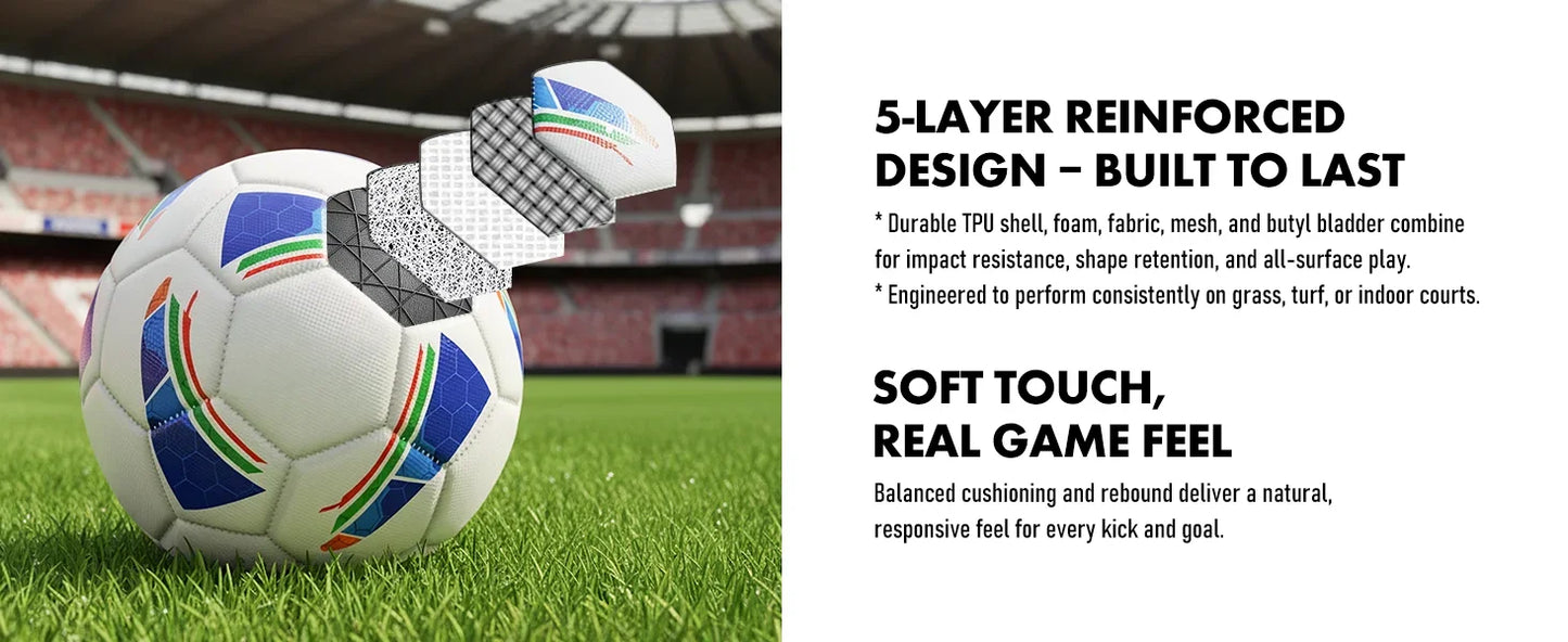Standard Football Professional Outdoors Sports Match Balls Training Seamless Football For Training Competition Size 5 Size 4