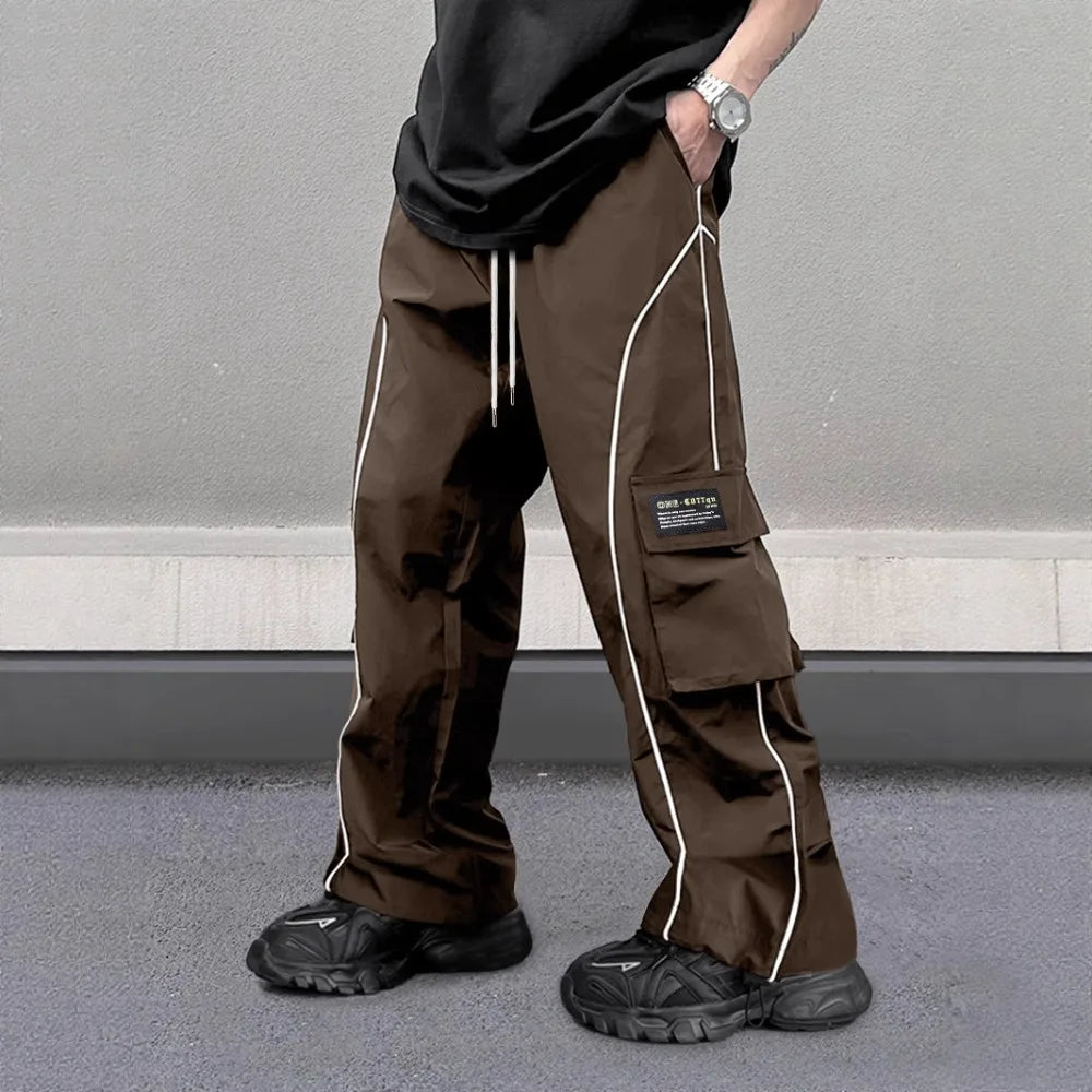 European and American Workwear Pants Men Summer New American Trendy Brand Fashion Loose Fit Casual Trousers