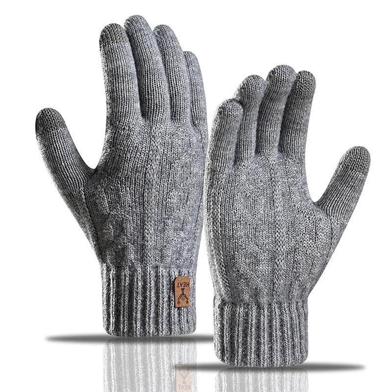1Pair Warm Gloves Winter Gloves For Men Cold-proof Warm Gloves Cycling Full Finger Touch Screen Gloves Mountaineering Gloves