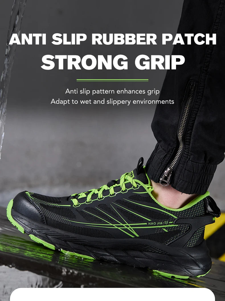 Lightweight Steel Toe Shoes Work Sneakers Safety Shoes Men Anti-Smash Anti Puncture Indestructible Shoes Security Breathable