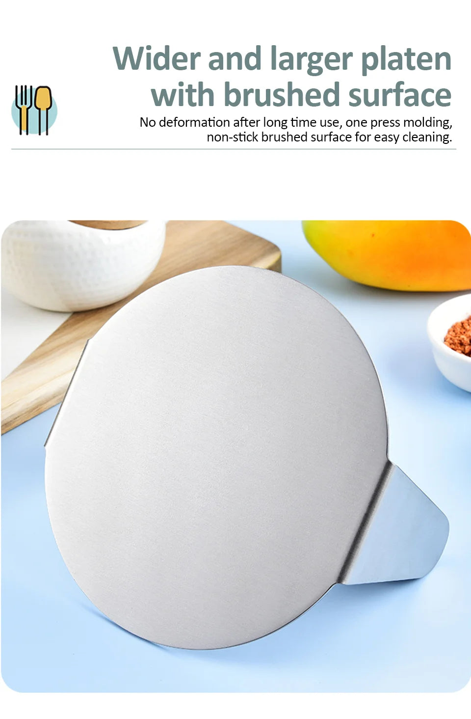 Stainless Steel Round Smash Burger Press Hamburger Patties Meat Press Mold for Deli Beef Press Plate Masher Kitchen Accessories