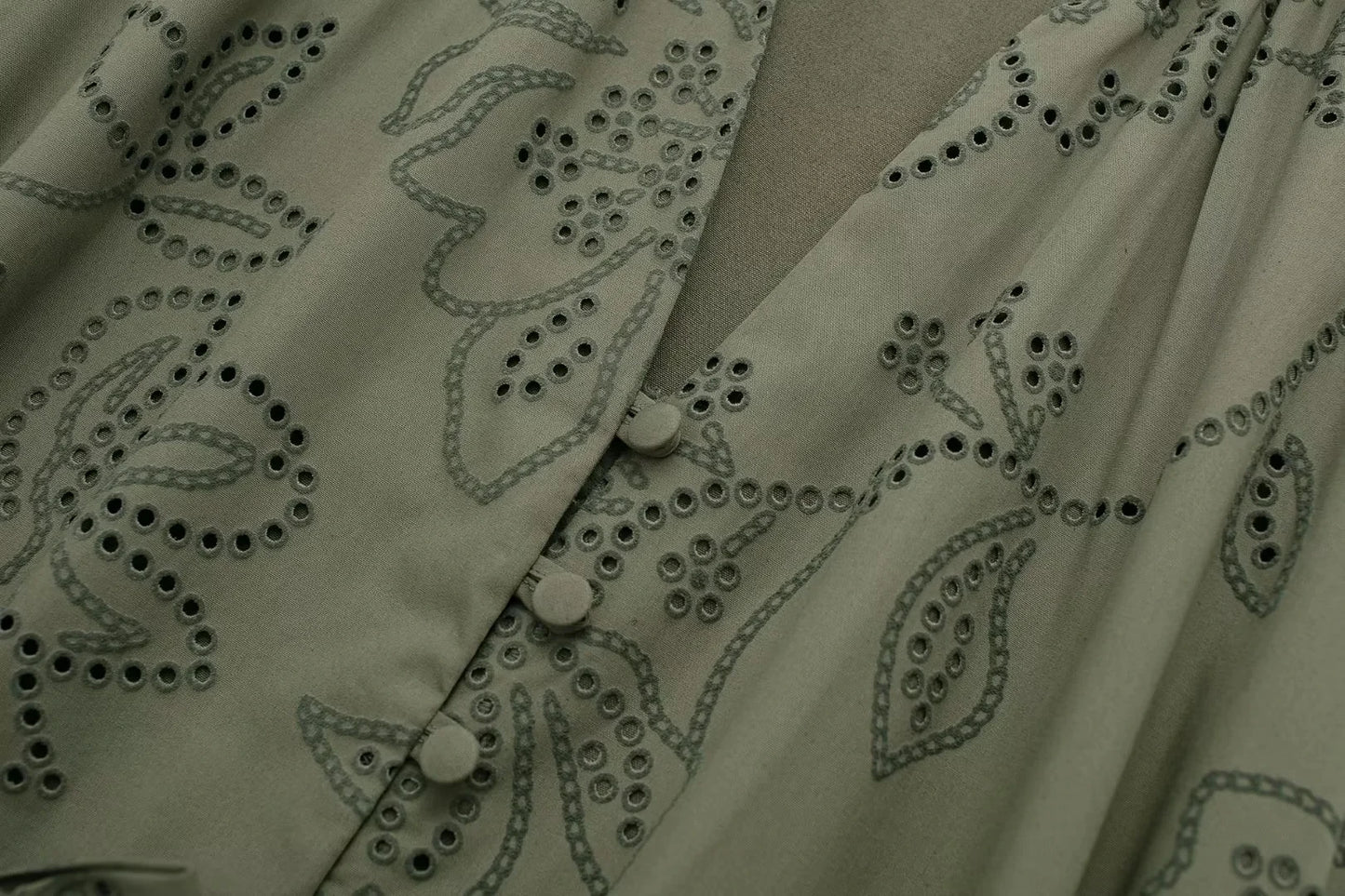HH Spring Women's Vintage Solid Shirt Dress Puff Sleeve Short Dress V-Neck Female Hollow Embroidery Casual Belt Dresses
