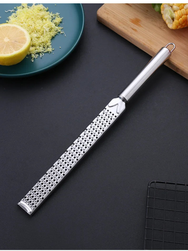 Stainless Steel Grater Cheese Long Planer Baking Handheld Cheese Grater Chocolate Grater Lemon Peel Scraper Cheese Grinding Tool