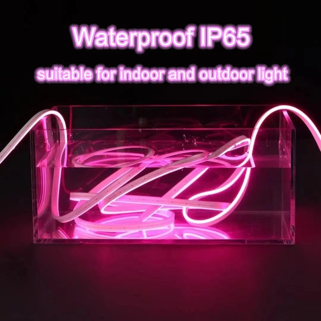 LED Neon Lights,  12V 5M Flexible，Neon Rope Light,  Waterproof Flex DIY Cuttable LED Light Strip for Indoor Outdoor Decoration