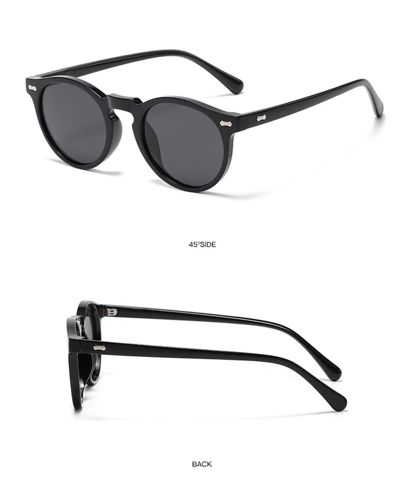 New Retro Polarized Sunglasses Men Women Fashion Small Round Sun Glasses For Male Female Literary Vintage Shades Driving Eyewear