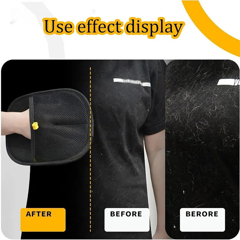 New pet hair removal tools reusable gloves, pet double-sided beauty gloves, carpet removal pet fur hair pet supplies