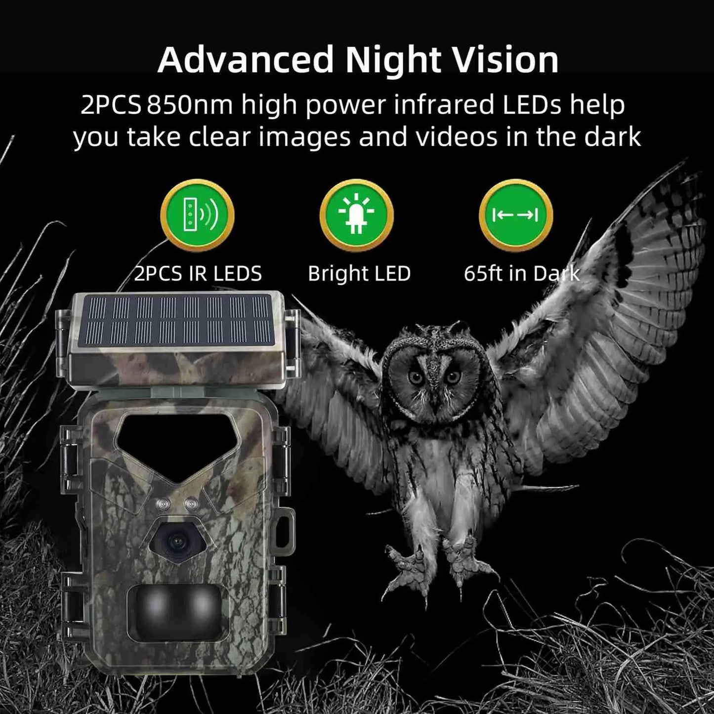 2025 New Hunting Game Camera 20MP/1080P Hunting Camera 0.3s Trigger Speed Night Vision Motion Activated Trail Camera for Outdoor