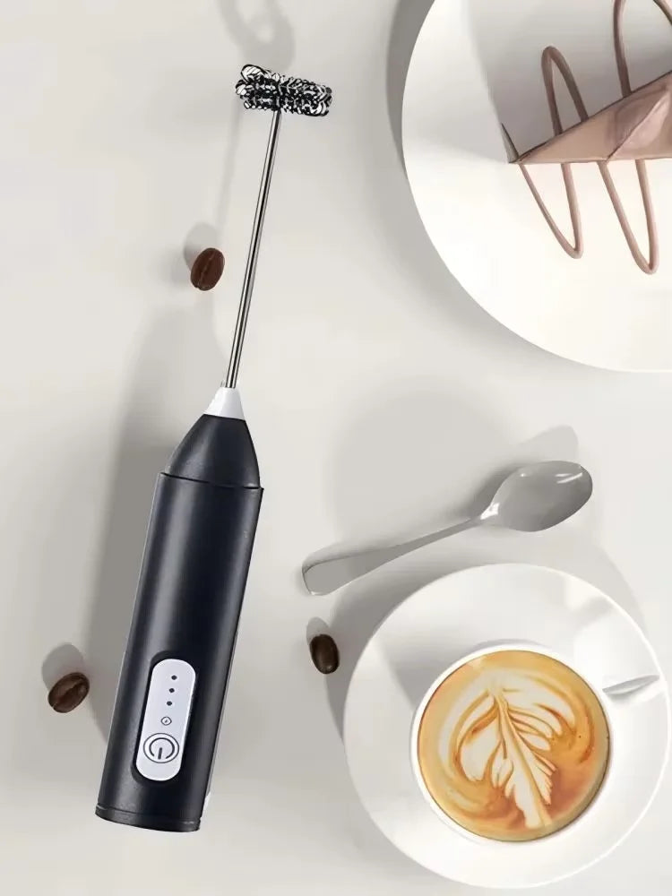 Wireless Milk Frother Type C Handheld Electric Blender Stainless Steel Mini Coffee Maker  Coffee Whisk Cappuccino Cream Maker