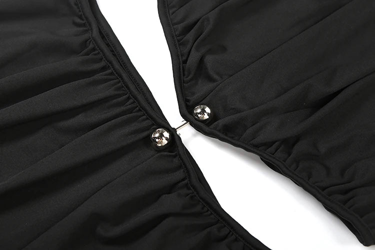 Weird Puss Waistless Chic Dress Women  Metal Trim Sleeveless O-Neck Skinny Elegant Summer Hipster Prom Party Vacation Vestidos