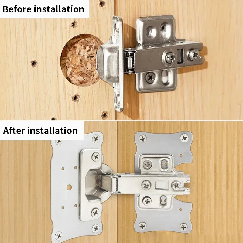4/8pcs hinge repair parts fixing plate with screws, repair plate, installation gasket, used for cabinet and wardrobe doors