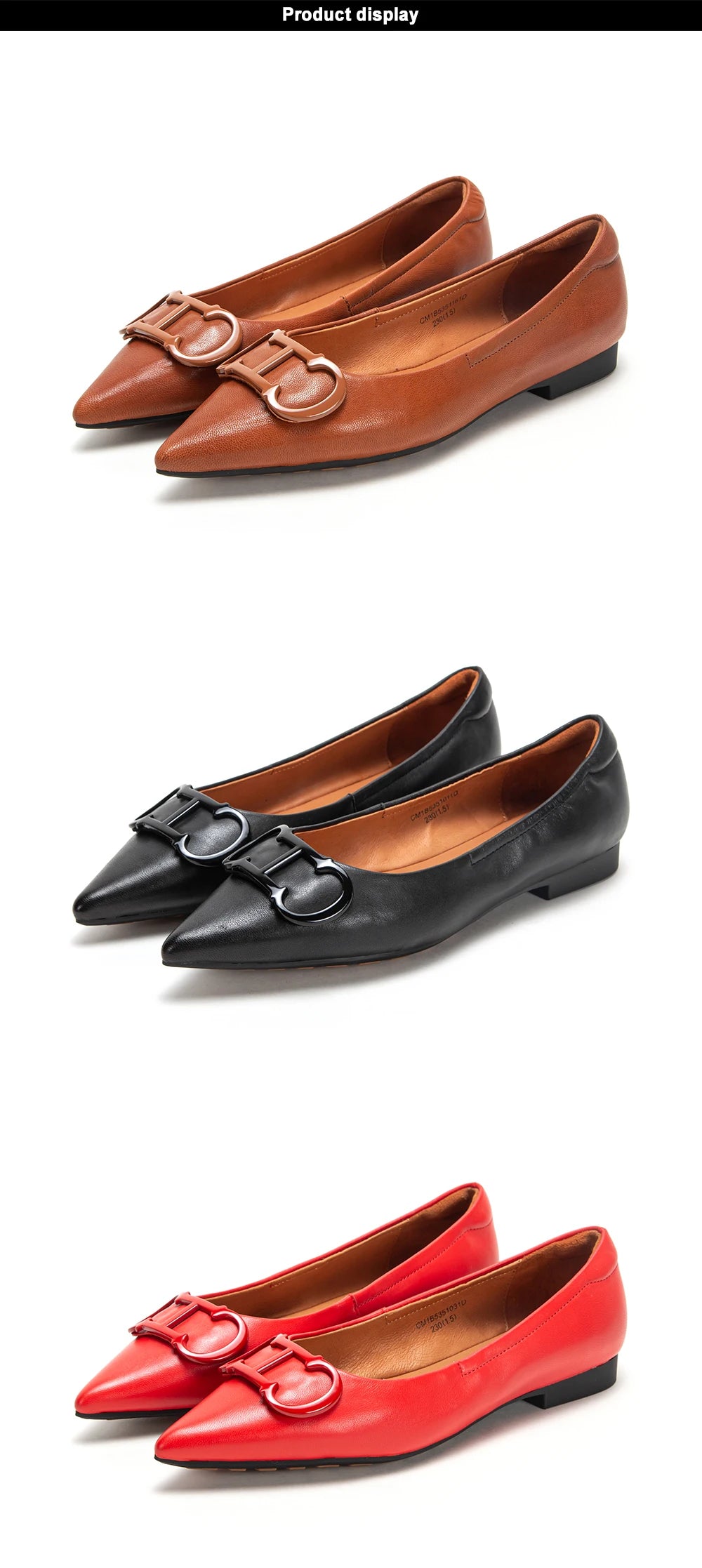 Pointed Toe Design Pure Simple Women's Flat Shoes Wear Comfortable Fashion Solid Women's Casual Shoes Vintage Classic