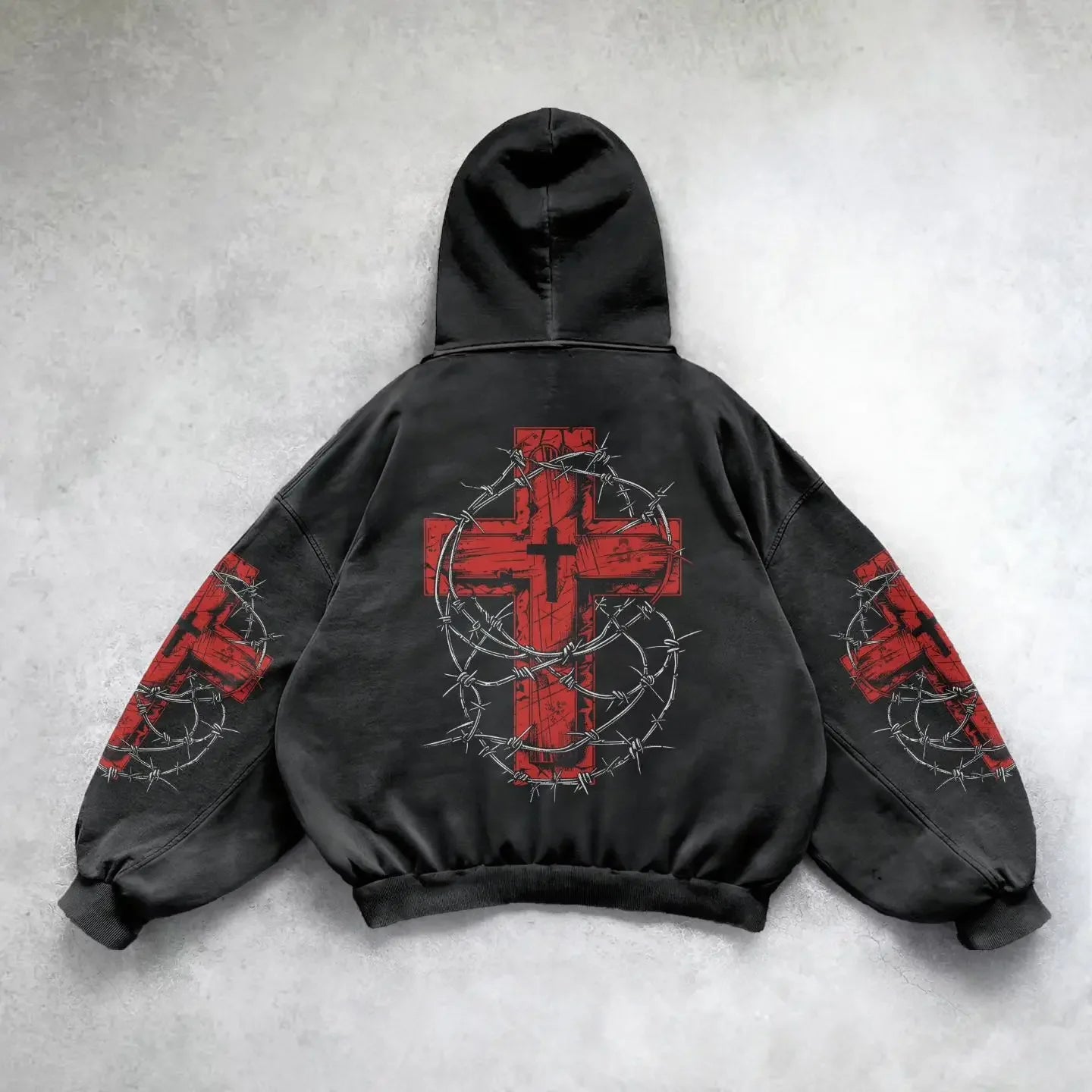 Harajuku y2k gothic pattern hoodie goth oversized hoodies women streetwear tracksuit men couples tops sweatshirt print clothes