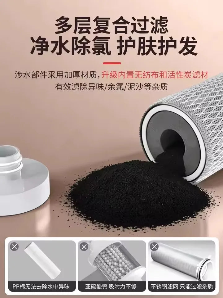 Universal Water Purifier Shower Filter Output Activated Carbon Remove Heavy Metals Chlorine Fluoride Water Heater Purification