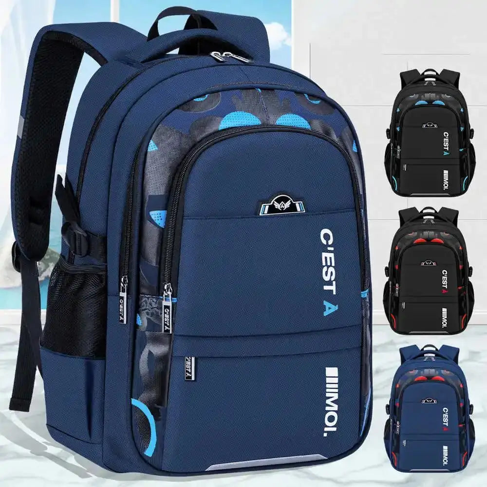 Waterproof Children School Backpack, Casual Primary Schoolbag Book Bag for Boys Daily School Use