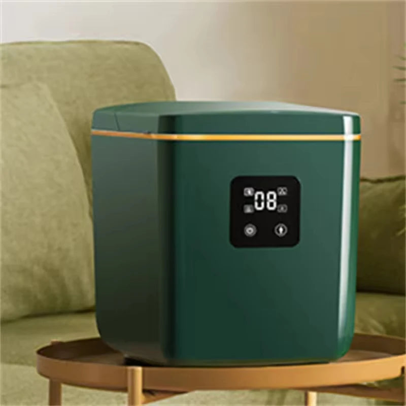160W Mini Ice Maker - Automatic Home & Commercial Use, Fast Ice Making, Stainless Steel, Easy Clean, for Tea Shop & Bar
