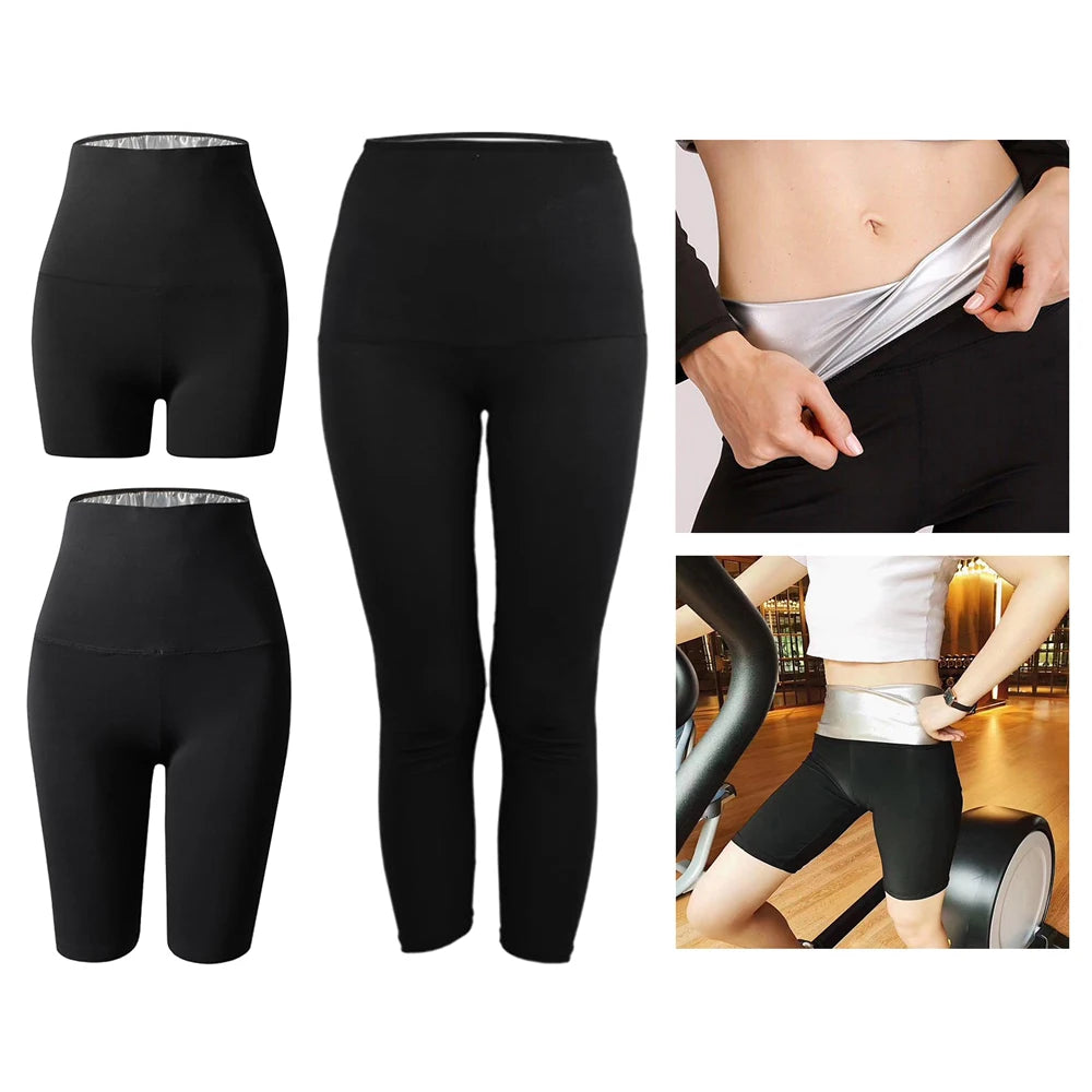 Sauna Sweat Pants for Women High Waist Slimming Shorts Compression Thermo Workout Fitness Thighs Body Shaper