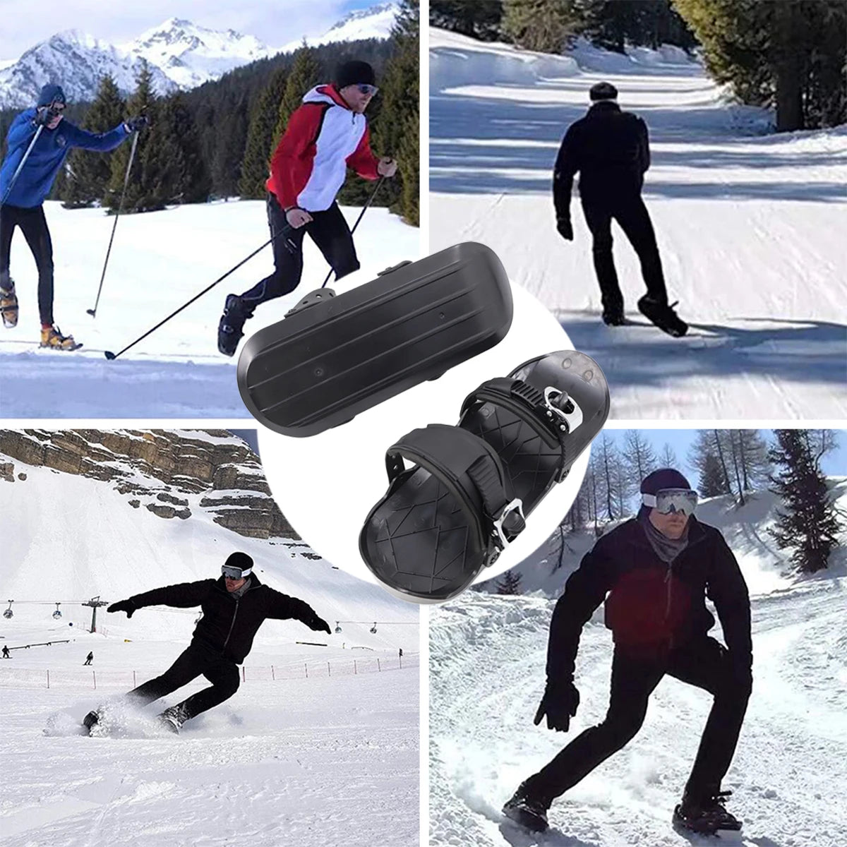 Mini Skis Snowblades for Snow Skis for Winter Shoes Short Snowskates Snowblades Skiboards Portable&Light Ski-shoes Outdoor Sport