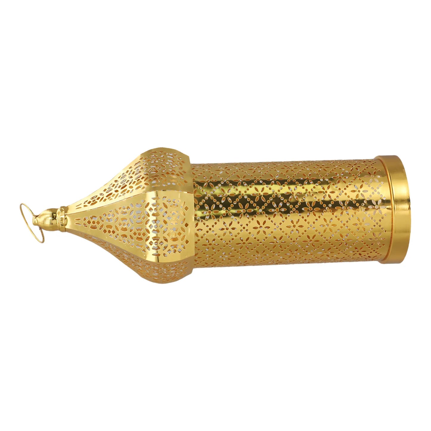1PC Moroccan Golden Hollow Iron Lantern Ramadan Home Decoration Light Ornaments Gold Lanterns Moroccan Home Crafts Decoration