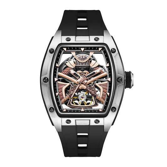 Automatic Movement Mechanical Watches for Men Fashion Black-warrior Hollow High Quality Waterproof Mens Watch Reloj Hombre
