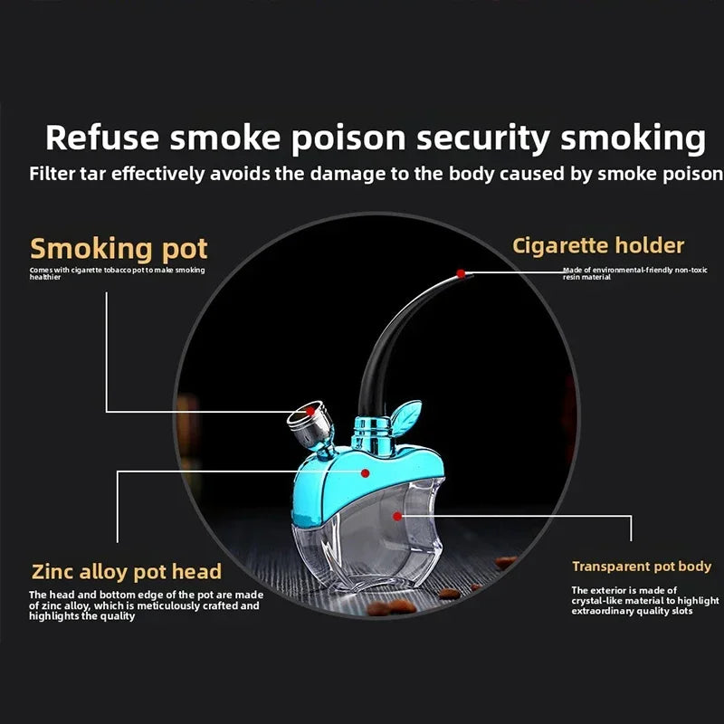 Portable Hookah Shisha Fashion Tobacco Cigarette Smoking Pipes Healthy Water Smoking Filter Smoking Accessories