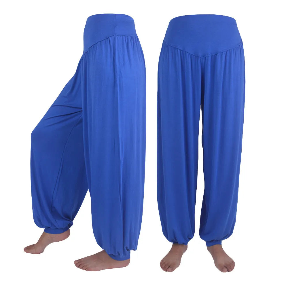 Women Elastic Loose Dance Yoga Pants Gym Workout Trousers Commute Sweat Pants High Waisted Female Clothing Calça Feminina