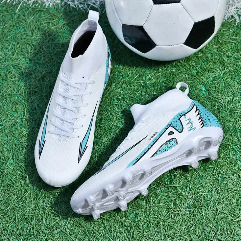 Men's High Ankle Soccer Shoes Ultralight Non-Slip Sports Outdoor Football Boots Indoor High-Quality Futsal Non-Slip