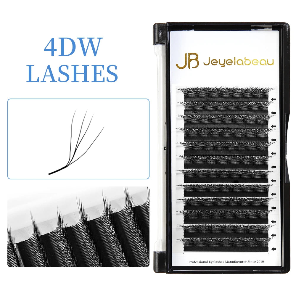 JB Jeyelabeau LU M Curl Eyelash Extensions W Shaped Eyelashes Cilios 3D 4D 5D High Quality Technologic Fiber Lashes Extension