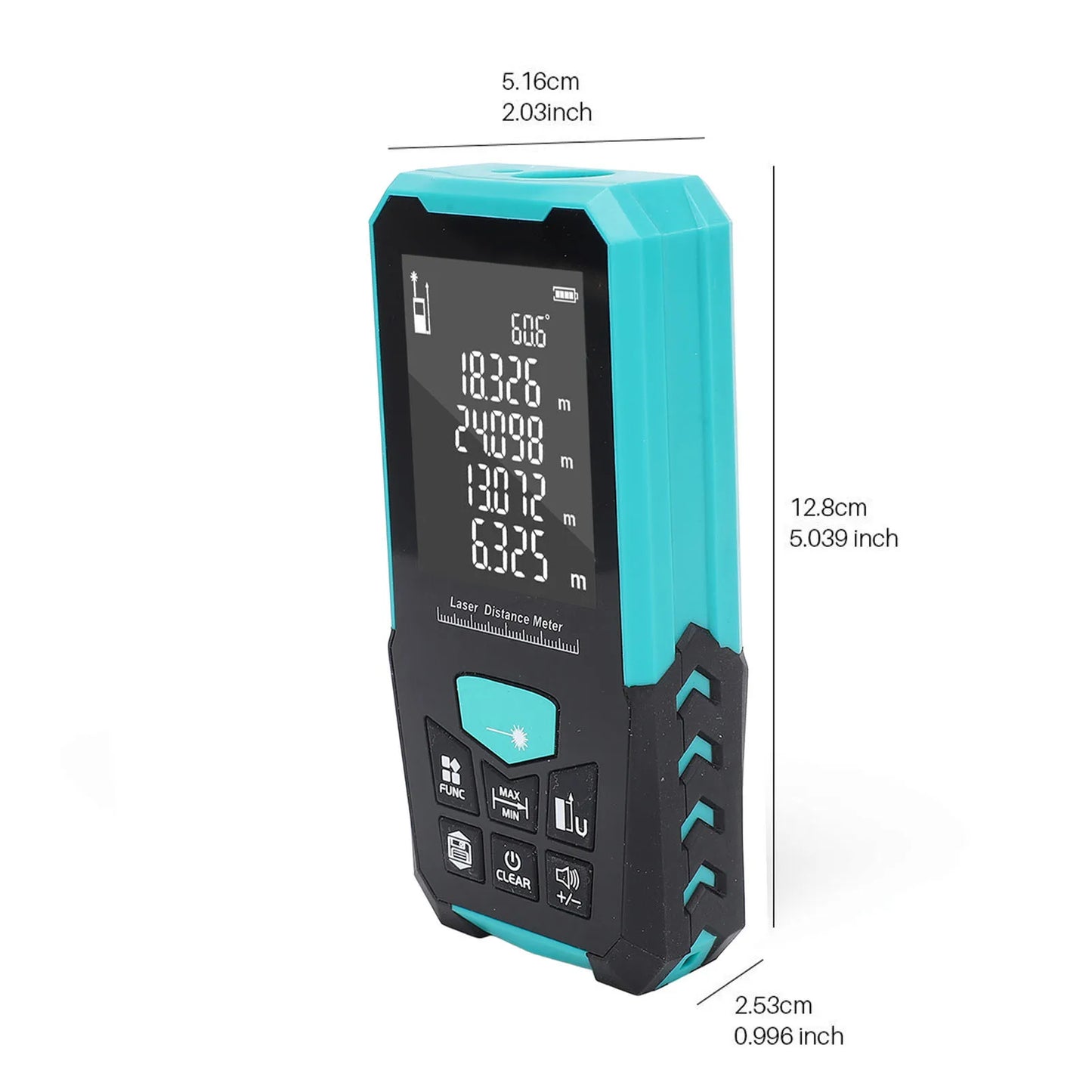 Distance Measure Large Backlit Display Meter 50M Compact Measurement Tool Device USB Rechargeable Voice Broadcast Distance Meter