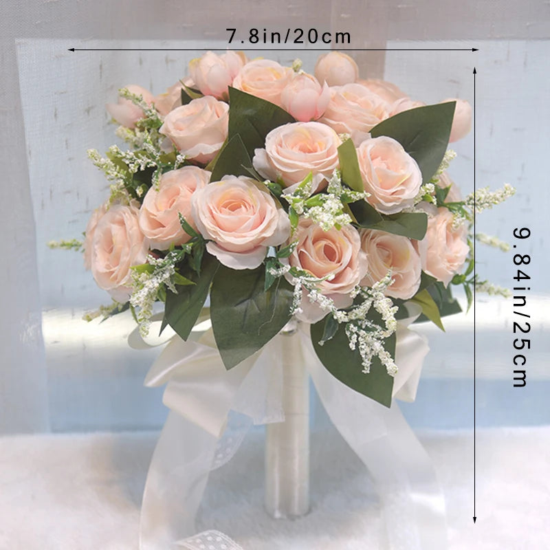 1PC Wedding Bouquet for Bride Wheat Ear and Green Leaf Wedding Bouquet Ceremony Anniversary Bridal Shower Wedding Accessories