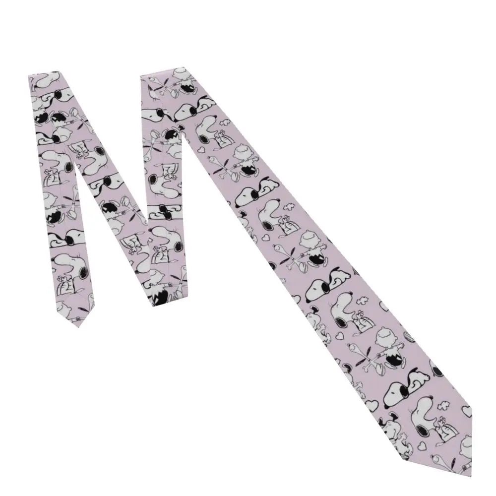 Personalized Fashion S-Snoopys Neckties Men Silk Cartoon Office Neck Tie