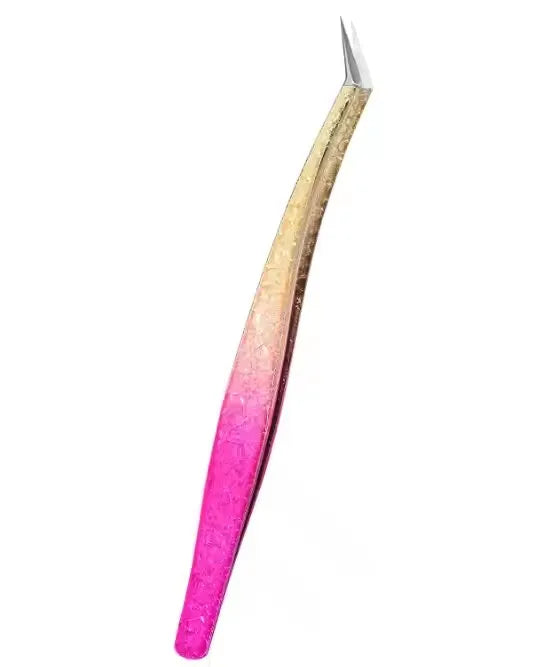 1pc/5pcs Grafting Eyelash Stainless Steel Ice Flower Gradient Tweezers Precision Color Grafting False Eyelash Tweezers