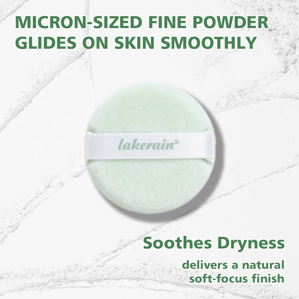 Lakerain Blurring Oil Control Powder Smooth Matte Finish Sweat Humidity Resistant Leak-Proof Design Blurring Hydrating Powder