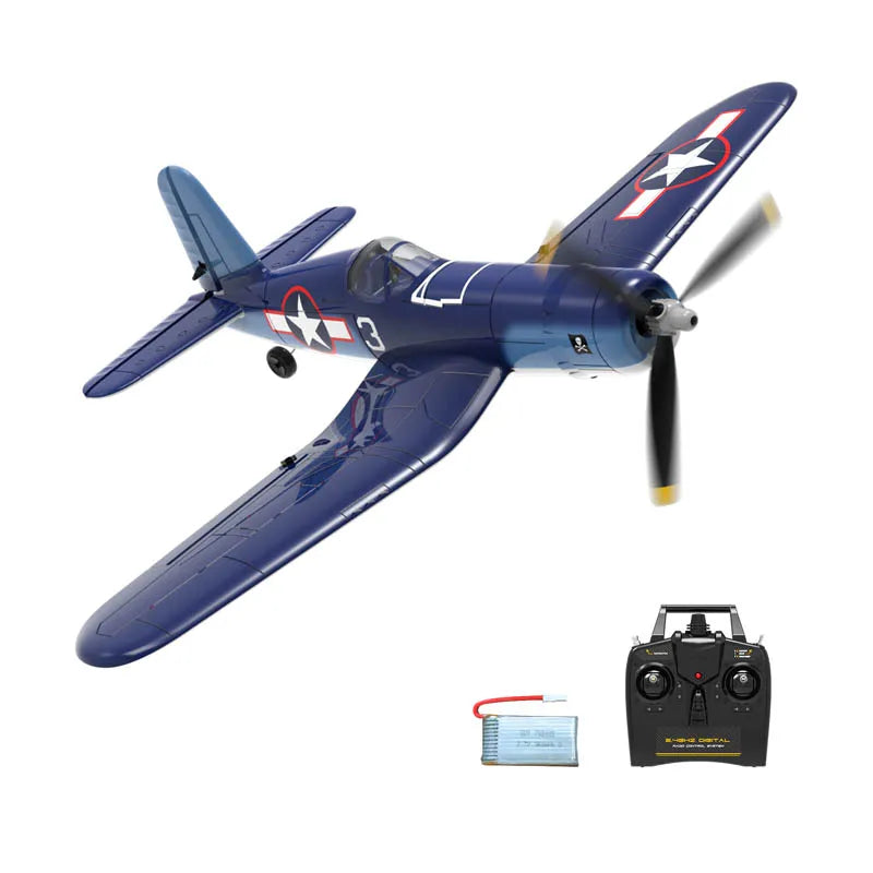 Volantex New Spitfire RC Plane EPP 400mm Wingspan RC Fighter One Key Aerobatic 2.4G 4CH RTF Warbird Plane