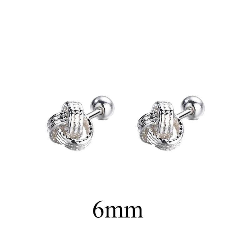 S925 Sterling Silver Implies Peace and Good Luck Cross Screw Stud Earring for Women Fine Jewelry High Luxury Vintage Accessories